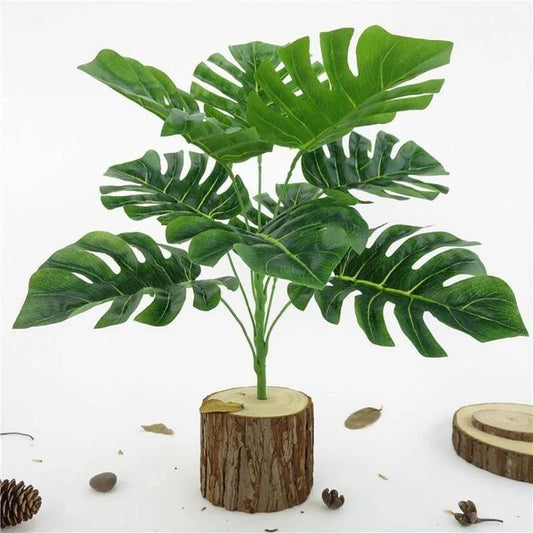 Artificial Plants Green Palm Leaves