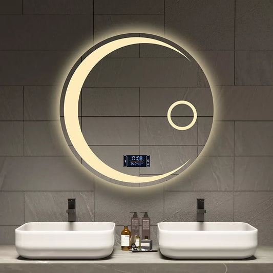 Round Moon Shape Bathroom Mirror 40/50/60cm